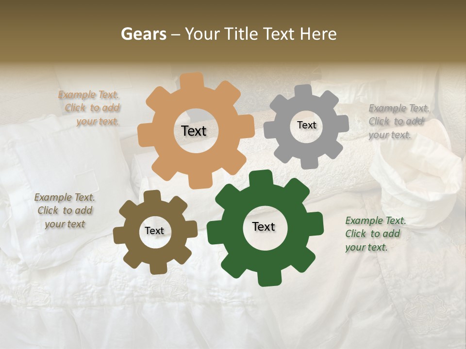 A Bunch Of Pillows On A Bed With A Name Of Presentation PowerPoint Template