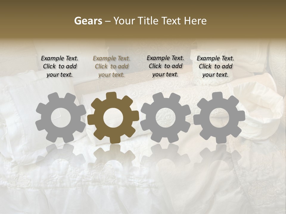 A Bunch Of Pillows On A Bed With A Name Of Presentation PowerPoint Template