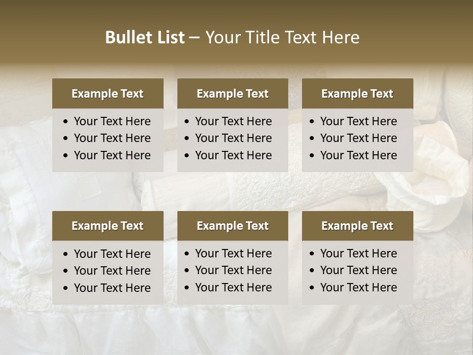 A Bunch Of Pillows On A Bed With A Name Of Presentation PowerPoint Template