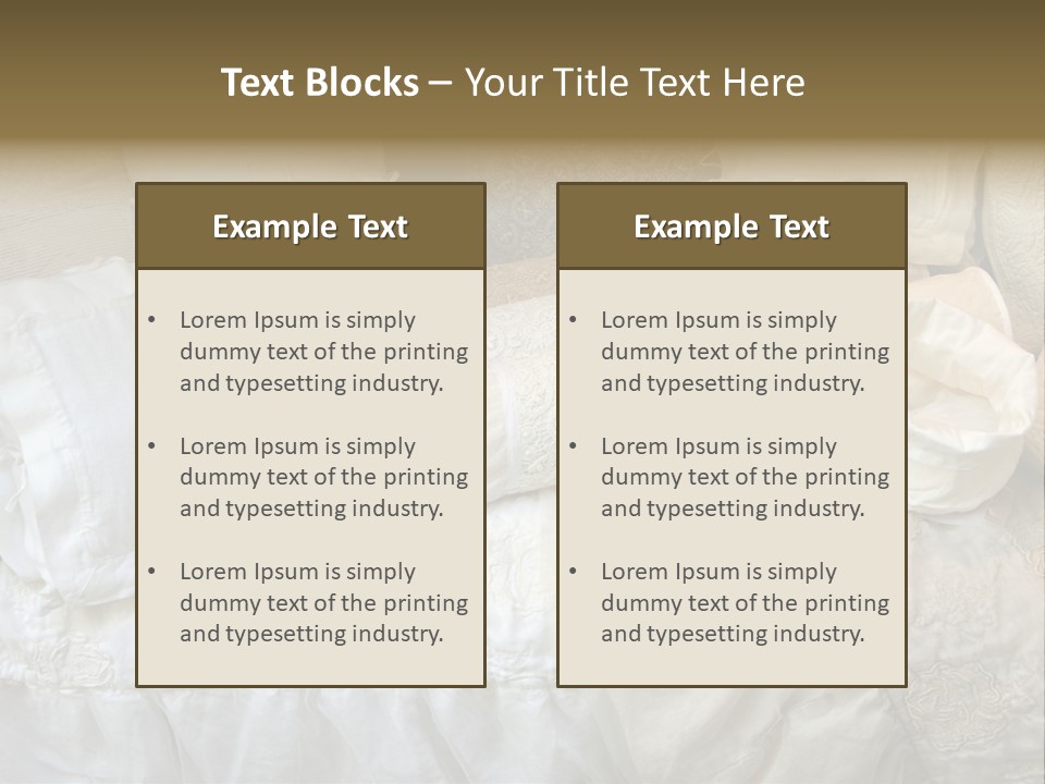 A Bunch Of Pillows On A Bed With A Name Of Presentation PowerPoint Template