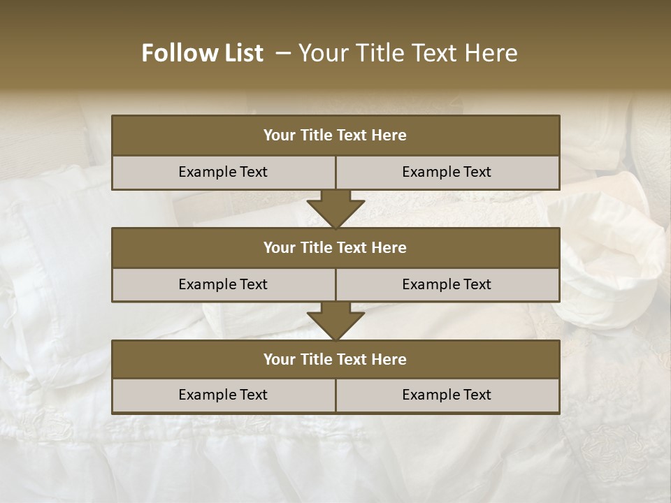 A Bunch Of Pillows On A Bed With A Name Of Presentation PowerPoint Template