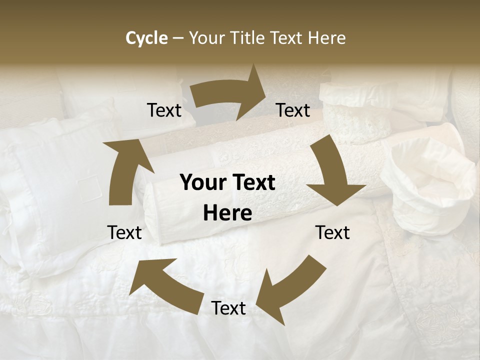 A Bunch Of Pillows On A Bed With A Name Of Presentation PowerPoint Template