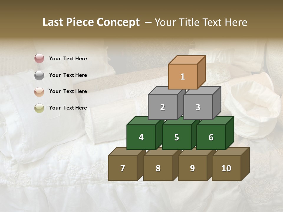 A Bunch Of Pillows On A Bed With A Name Of Presentation PowerPoint Template