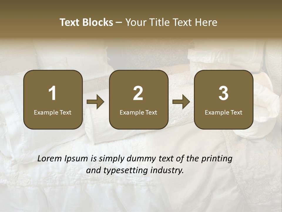 A Bunch Of Pillows On A Bed With A Name Of Presentation PowerPoint Template