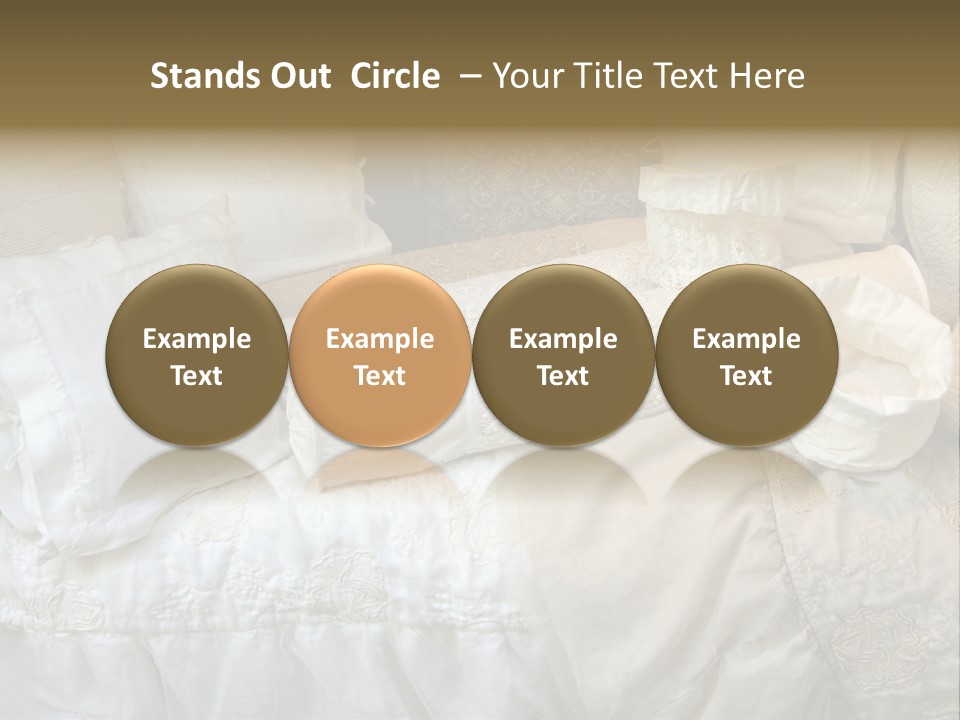 A Bunch Of Pillows On A Bed With A Name Of Presentation PowerPoint Template
