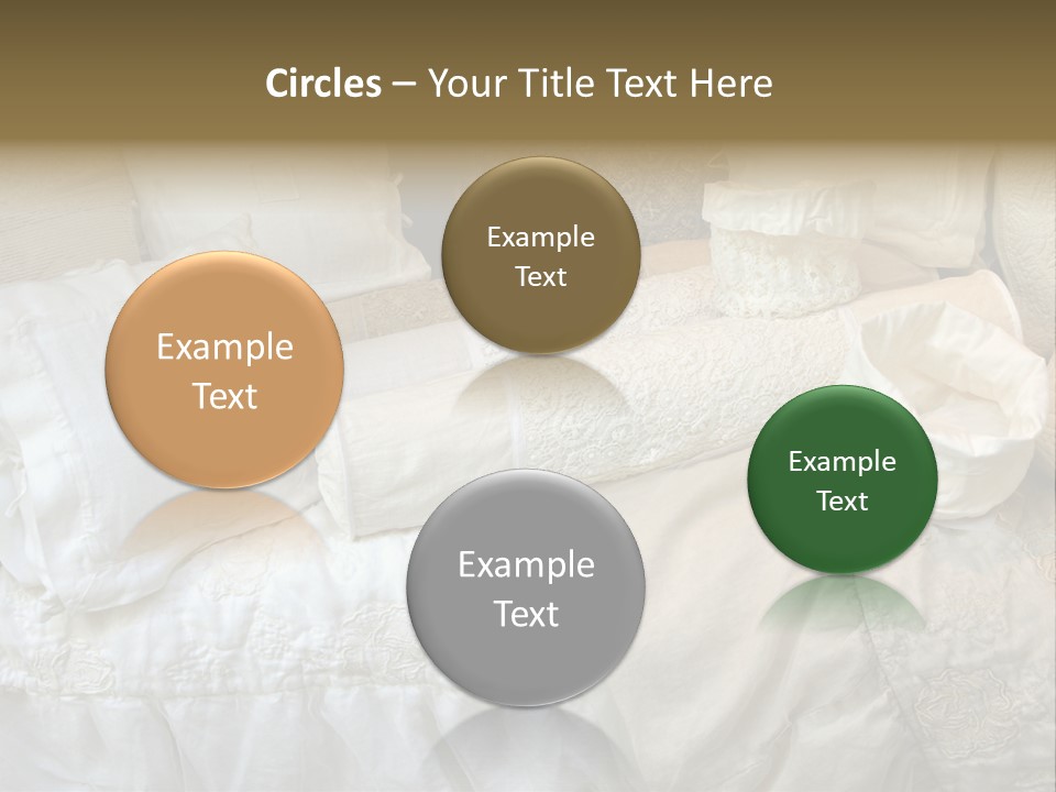 A Bunch Of Pillows On A Bed With A Name Of Presentation PowerPoint Template