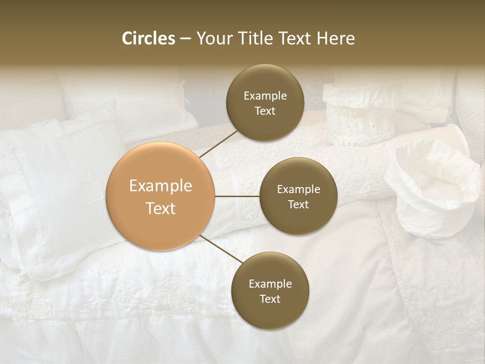 A Bunch Of Pillows On A Bed With A Name Of Presentation PowerPoint Template