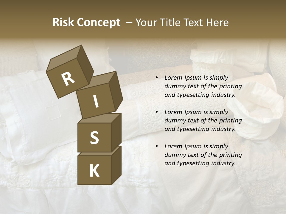 A Bunch Of Pillows On A Bed With A Name Of Presentation PowerPoint Template