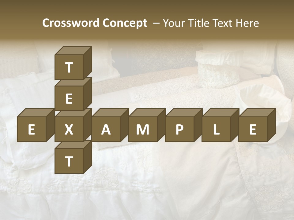 A Bunch Of Pillows On A Bed With A Name Of Presentation PowerPoint Template