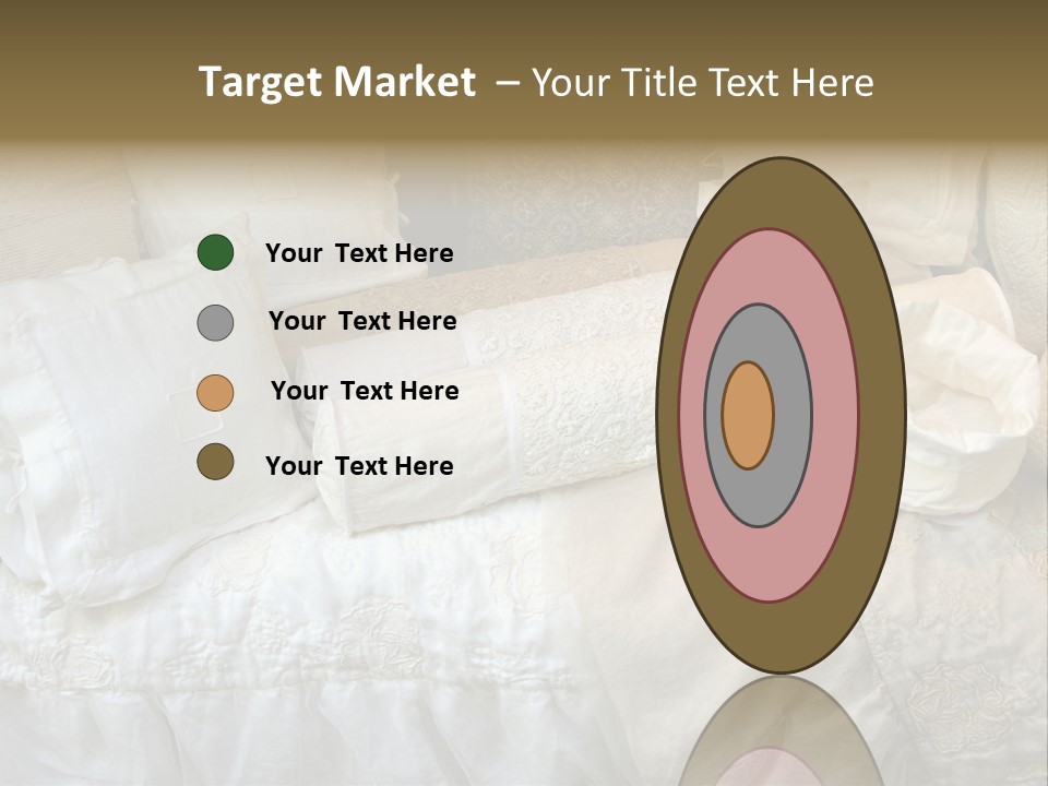 A Bunch Of Pillows On A Bed With A Name Of Presentation PowerPoint Template