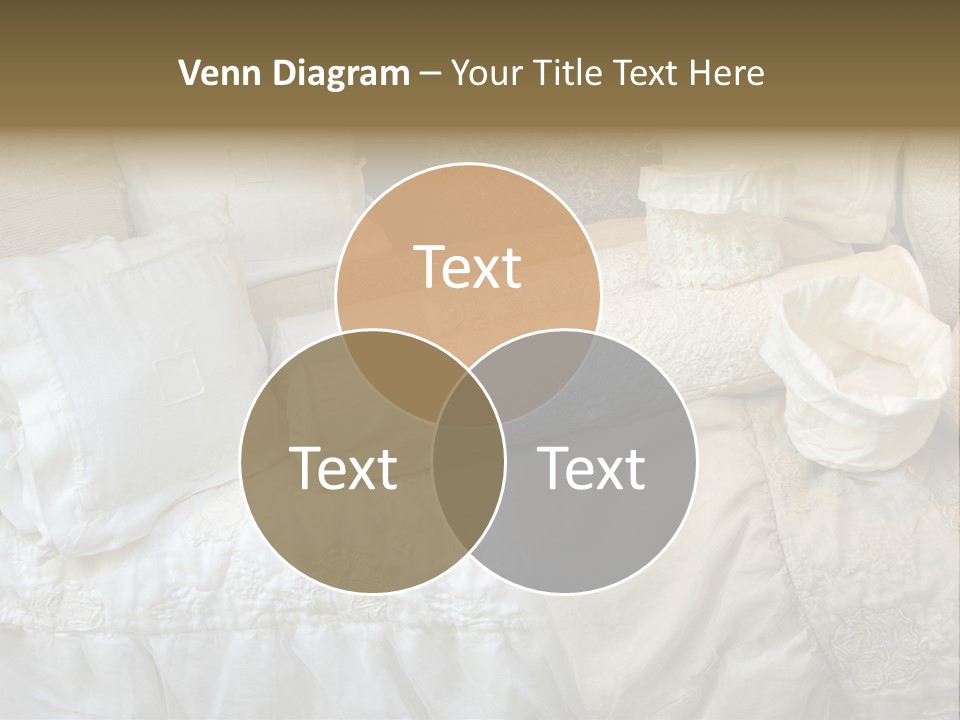 A Bunch Of Pillows On A Bed With A Name Of Presentation PowerPoint Template