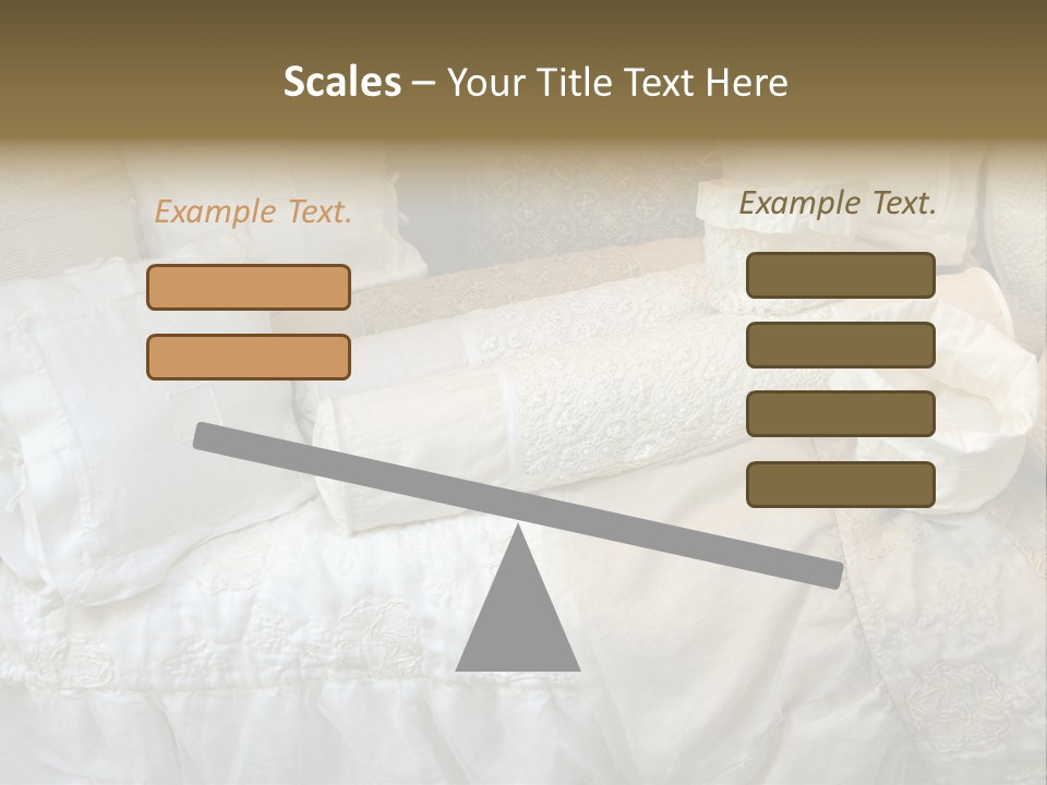 A Bunch Of Pillows On A Bed With A Name Of Presentation PowerPoint Template