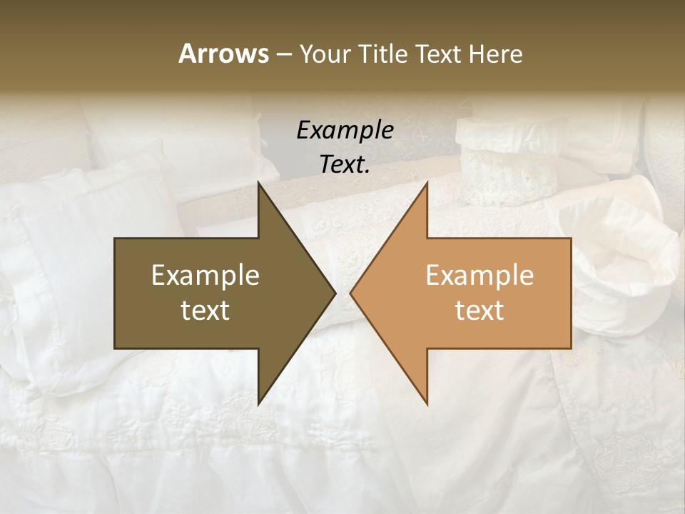 A Bunch Of Pillows On A Bed With A Name Of Presentation PowerPoint Template