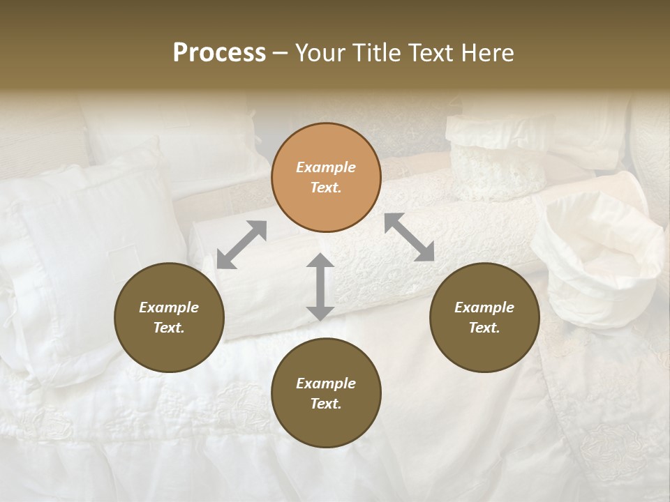 A Bunch Of Pillows On A Bed With A Name Of Presentation PowerPoint Template