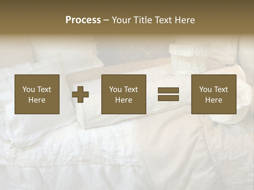 A Bunch Of Pillows On A Bed With A Name Of Presentation PowerPoint Template
