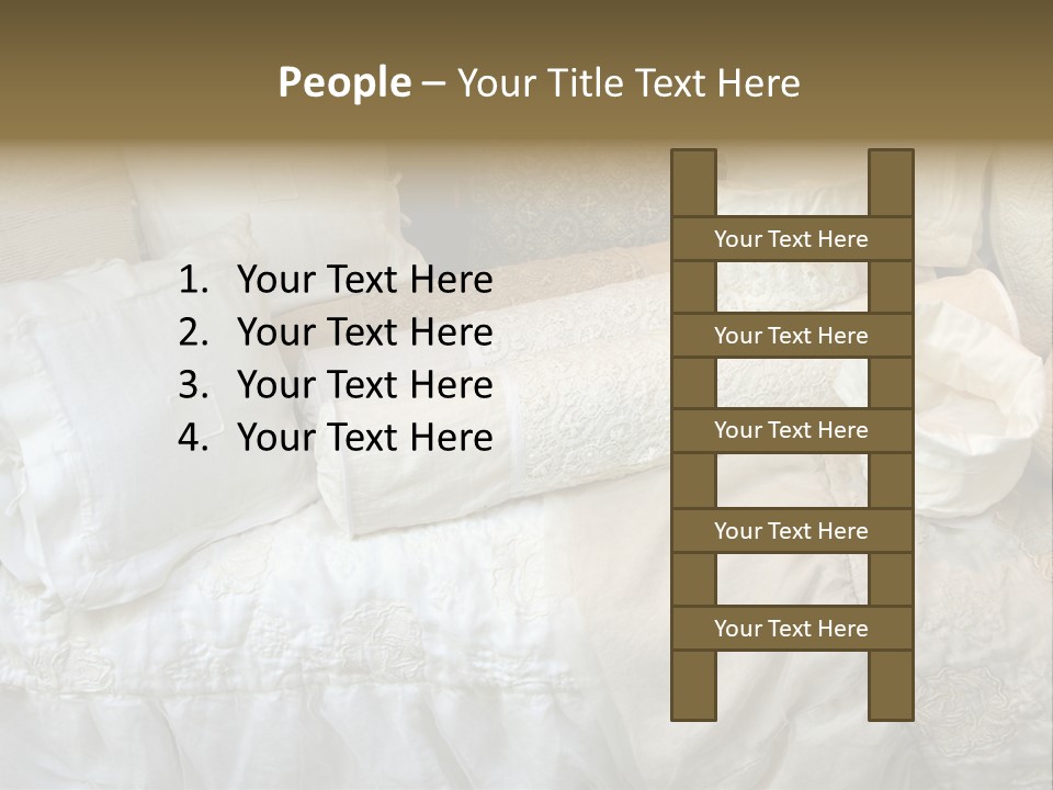 A Bunch Of Pillows On A Bed With A Name Of Presentation PowerPoint Template