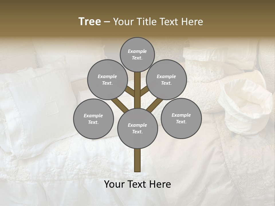 A Bunch Of Pillows On A Bed With A Name Of Presentation PowerPoint Template