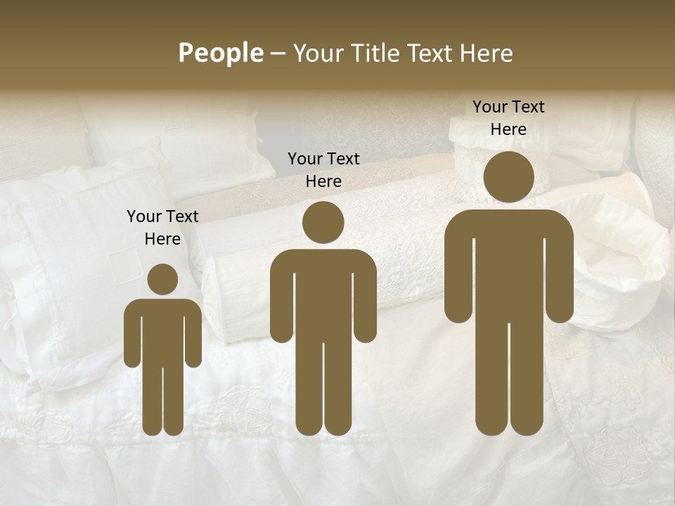 A Bunch Of Pillows On A Bed With A Name Of Presentation PowerPoint Template