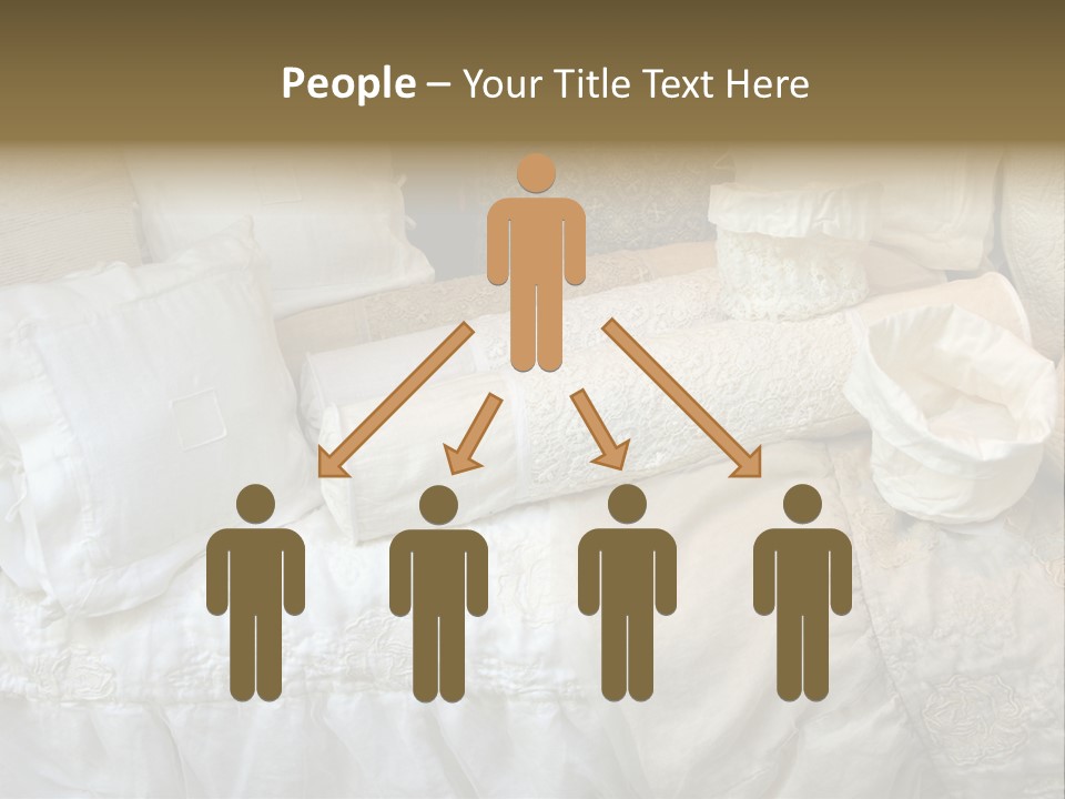 A Bunch Of Pillows On A Bed With A Name Of Presentation PowerPoint Template