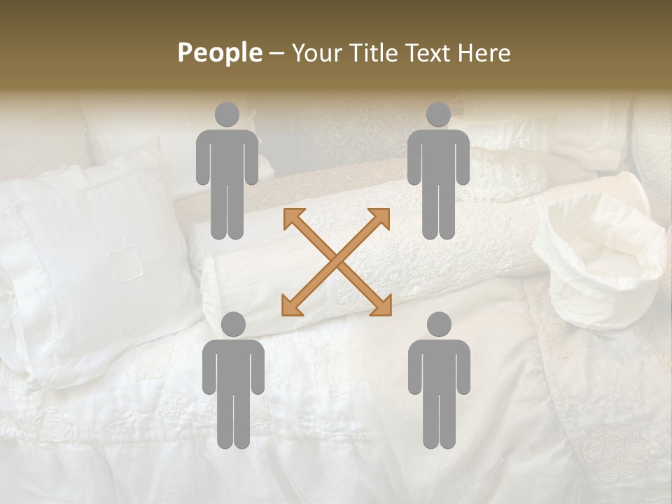 A Bunch Of Pillows On A Bed With A Name Of Presentation PowerPoint Template