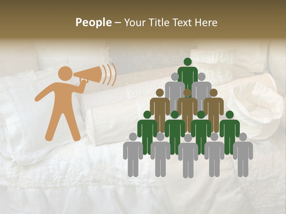 A Bunch Of Pillows On A Bed With A Name Of Presentation PowerPoint Template