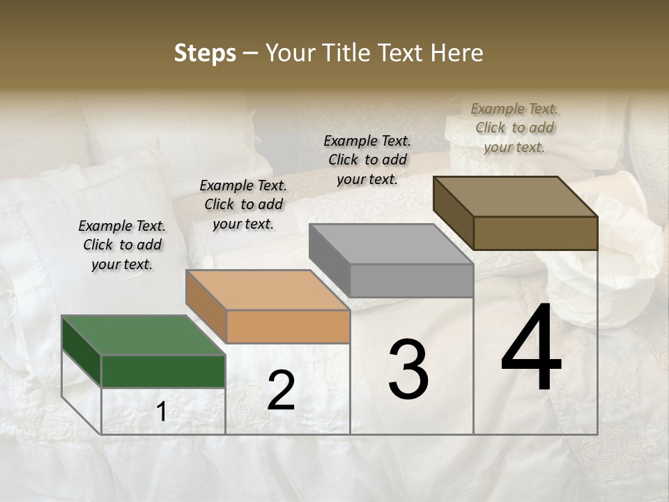 A Bunch Of Pillows On A Bed With A Name Of Presentation PowerPoint Template