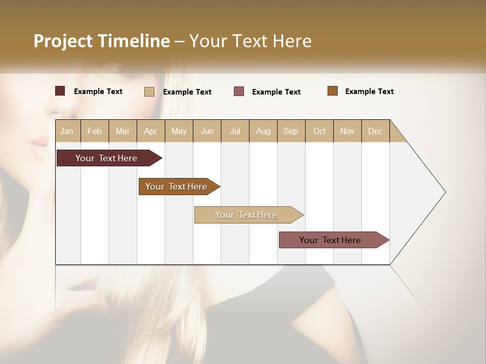 A Beautiful Blond Woman With A Finger On Her Lips PowerPoint Template