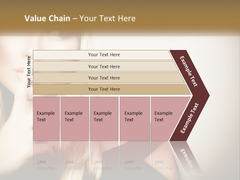 A Beautiful Blond Woman With A Finger On Her Lips PowerPoint Template