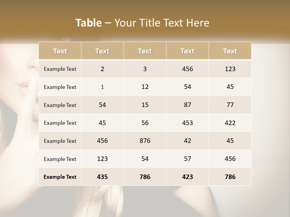 A Beautiful Blond Woman With A Finger On Her Lips PowerPoint Template