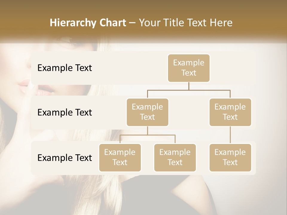 A Beautiful Blond Woman With A Finger On Her Lips PowerPoint Template