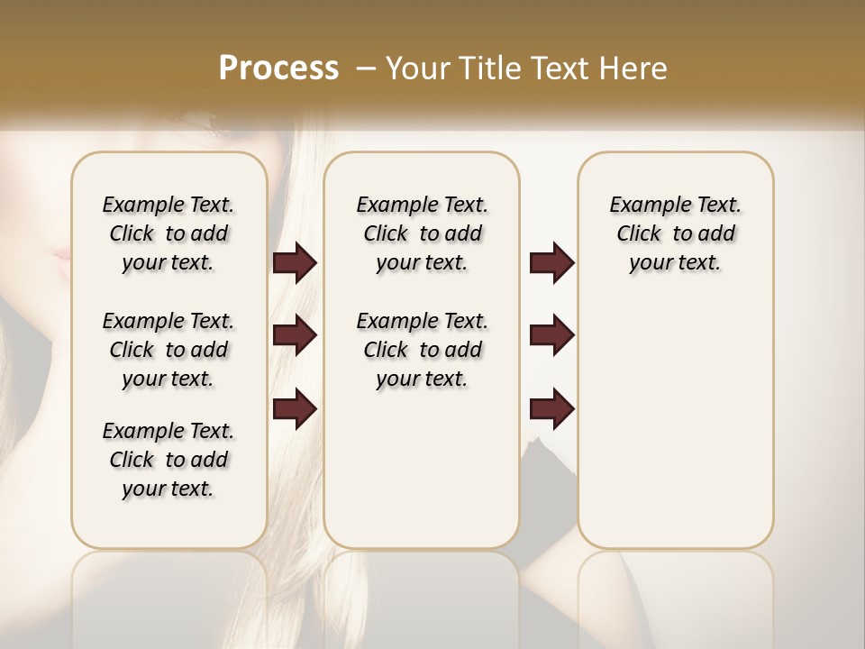 A Beautiful Blond Woman With A Finger On Her Lips PowerPoint Template