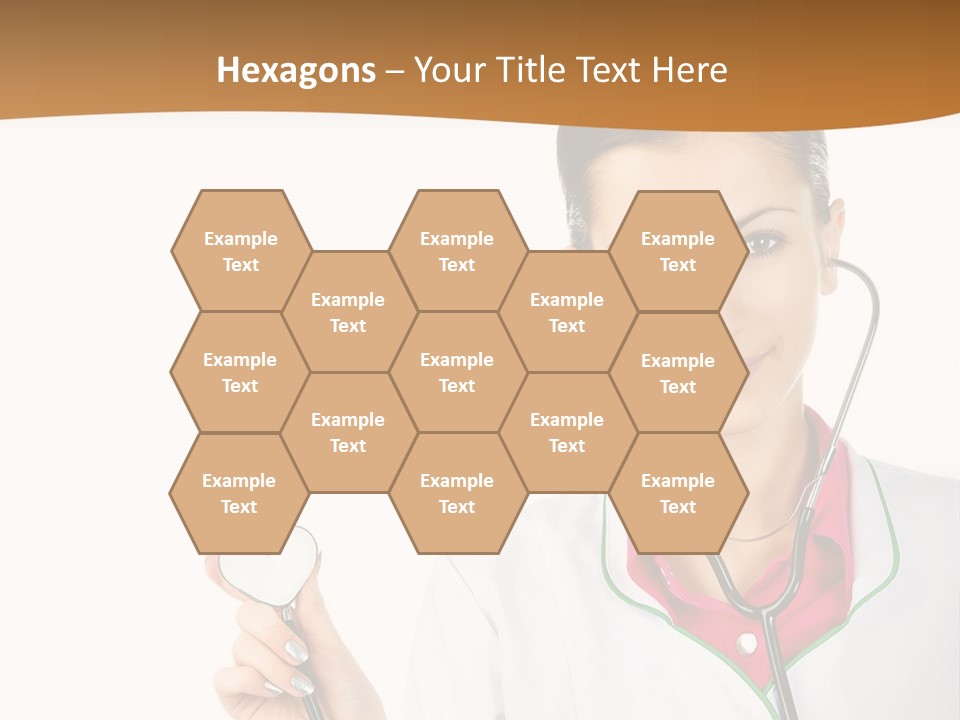 A Woman Doctor With A Stethoscope Powerpoint Presentation PowerPoint Template