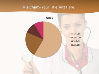 A Woman Doctor With A Stethoscope Powerpoint Presentation PowerPoint Template