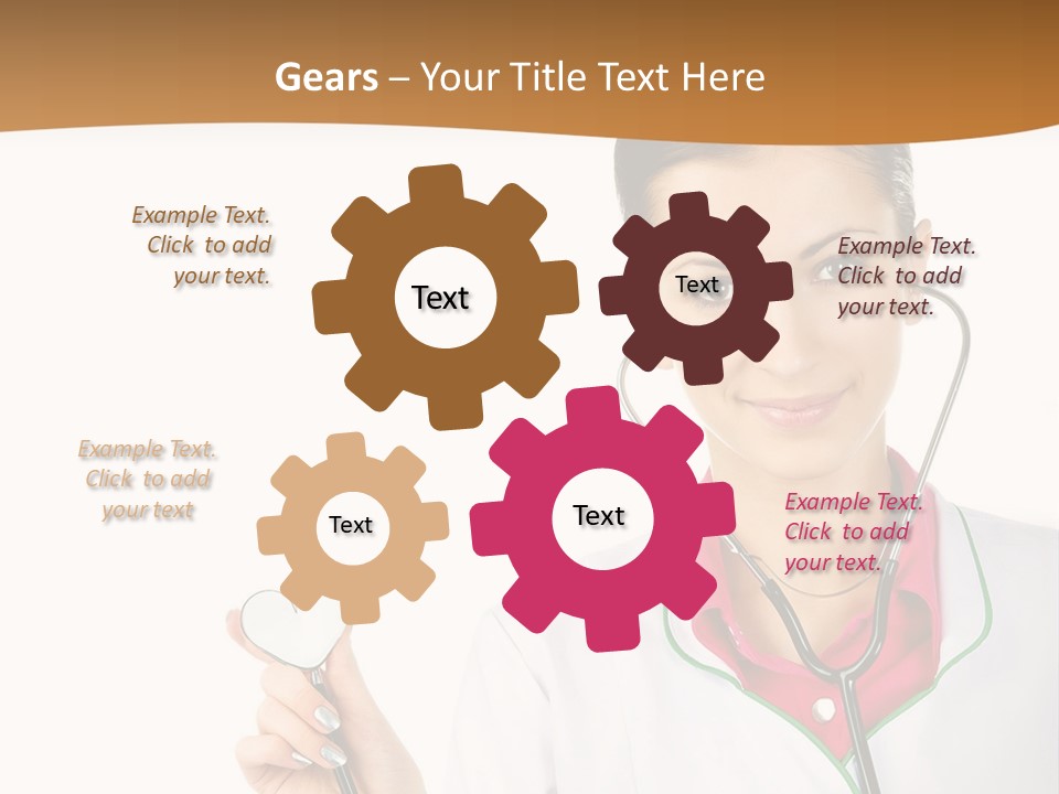 A Woman Doctor With A Stethoscope Powerpoint Presentation PowerPoint Template