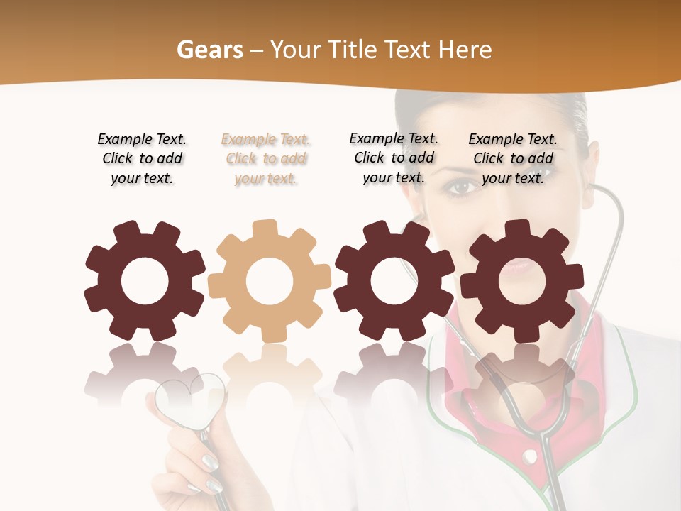 A Woman Doctor With A Stethoscope Powerpoint Presentation PowerPoint Template