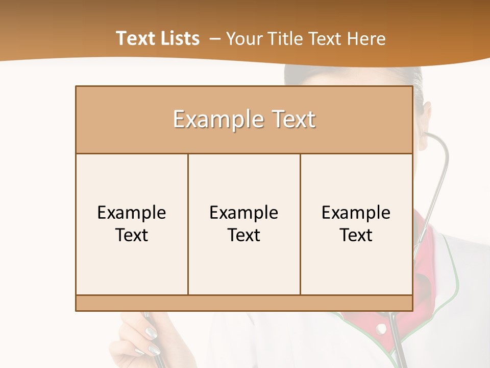 A Woman Doctor With A Stethoscope Powerpoint Presentation PowerPoint Template