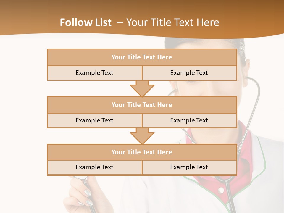 A Woman Doctor With A Stethoscope Powerpoint Presentation PowerPoint Template