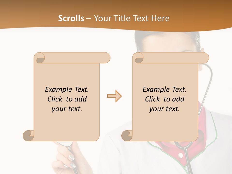 A Woman Doctor With A Stethoscope Powerpoint Presentation PowerPoint Template