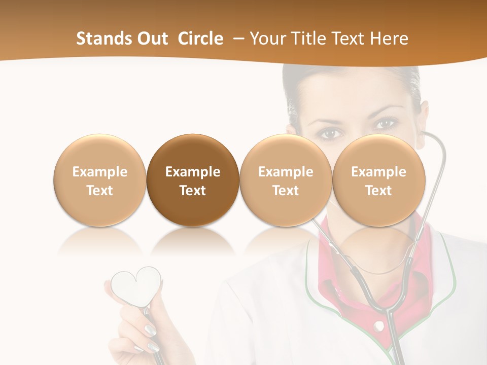 A Woman Doctor With A Stethoscope Powerpoint Presentation PowerPoint Template