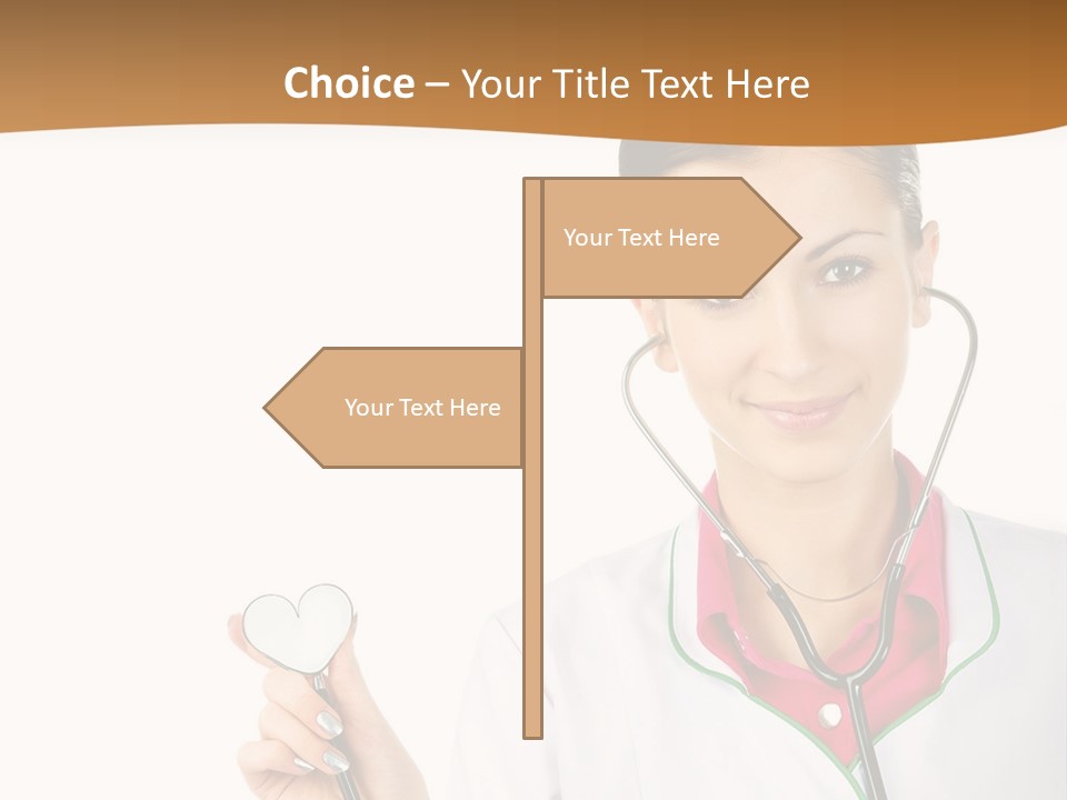 A Woman Doctor With A Stethoscope Powerpoint Presentation PowerPoint Template
