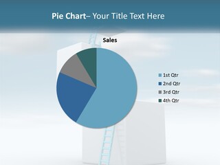 A Ladder Going Up To The Top Of A Building PowerPoint Template