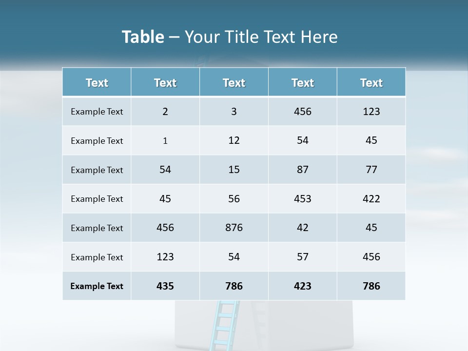 A Ladder Going Up To The Top Of A Building PowerPoint Template
