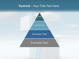 A Ladder Going Up To The Top Of A Building PowerPoint Template