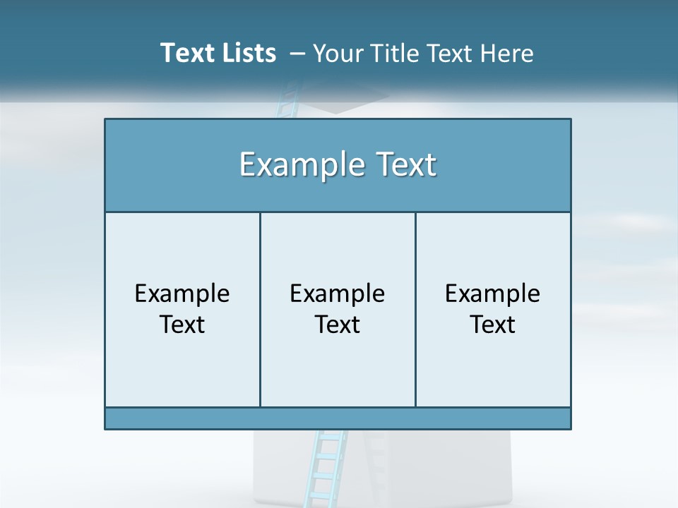 A Ladder Going Up To The Top Of A Building PowerPoint Template