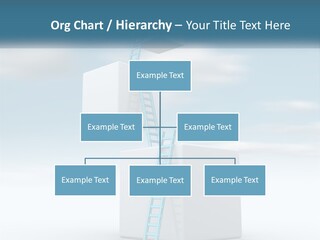 A Ladder Going Up To The Top Of A Building PowerPoint Template
