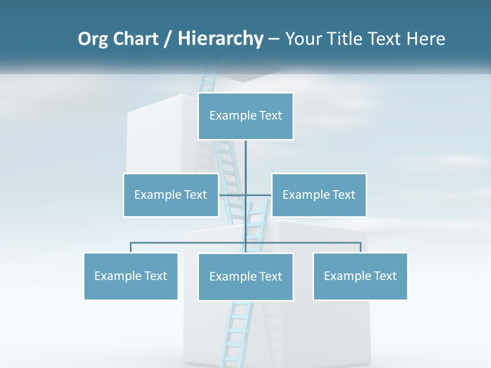 A Ladder Going Up To The Top Of A Building PowerPoint Template