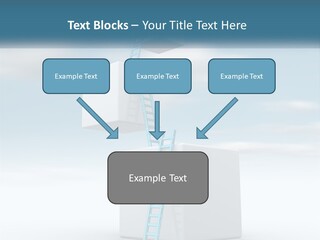 A Ladder Going Up To The Top Of A Building PowerPoint Template