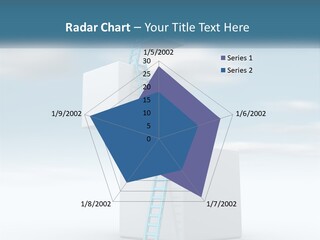 A Ladder Going Up To The Top Of A Building PowerPoint Template
