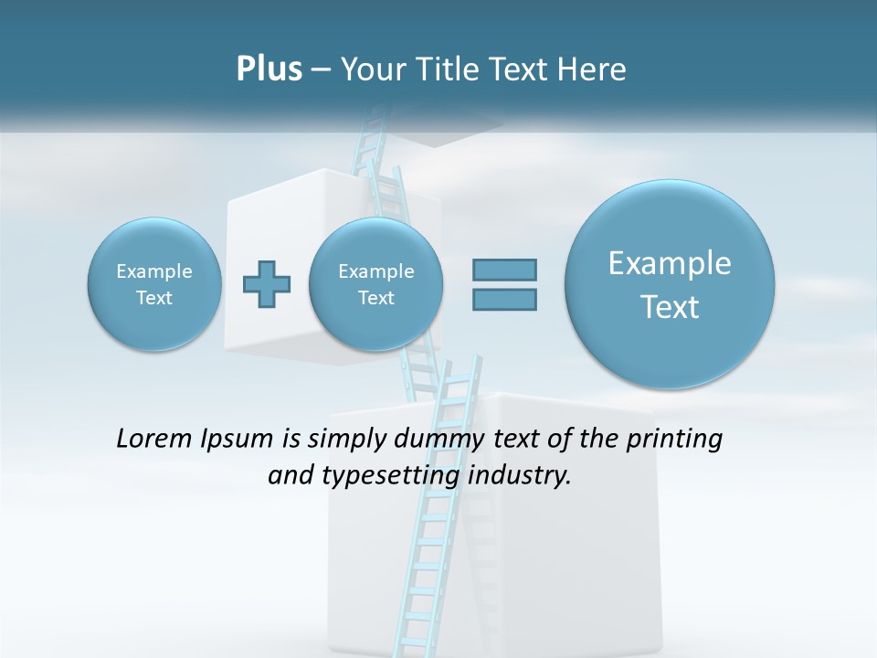 A Ladder Going Up To The Top Of A Building PowerPoint Template