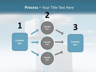 A Ladder Going Up To The Top Of A Building PowerPoint Template